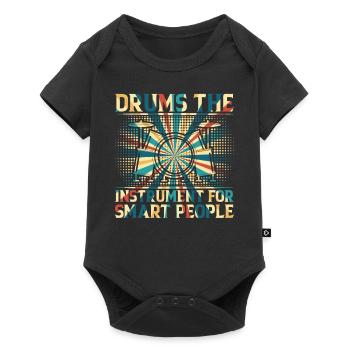 Drums The Instrument For Smart People - Drummer Mu - Baby Premium short-sleeve bodysuit - black - Front