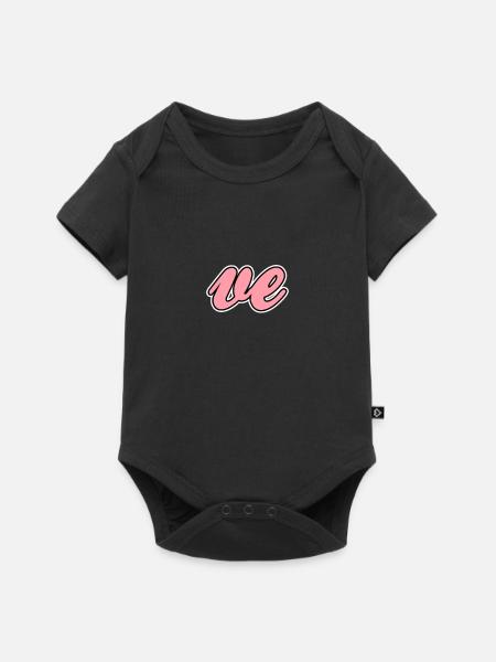 Love Liebe Teamshirt - Baby Premium Kurzarmbody - Schwarz
