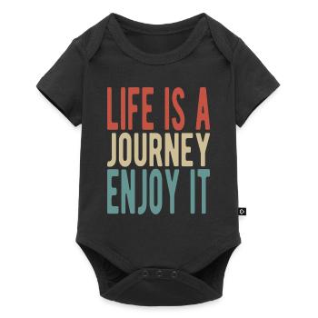 Life is a journey, enjoy it - Baby Premium short-sleeve bodysuit - black - Front