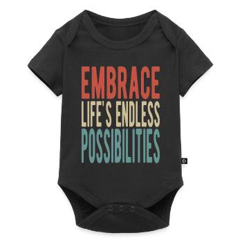 Embrassez les possibilités infinies de la vie - Body à manches courtes Premium Bébé - noir - Devant