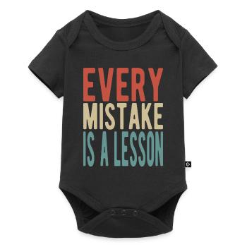 Every mistake is a lesson - Baby Premium Kurzarmbody - Schwarz - Vorne