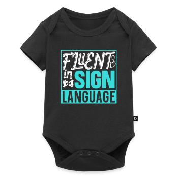 Maîtrise de la langue des signes Signes de sensibilisation - Body à manches courtes Premium Bébé - noir - Devant