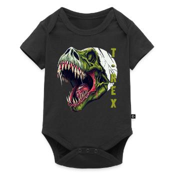 Tyrannosaurus Rex Zombie Dinosaur Head - Baby Premium short-sleeve bodysuit - black - Front