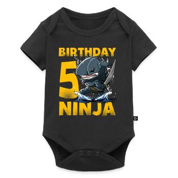 Shark Ninja I’m 5 - Action Anniversaire sous-marin - Body à manches courtes Premium Bébé - noir - Devant