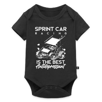 Sprint car races, sprint cars, dirt track races - Baby Premium short-sleeve bodysuit - black - Front