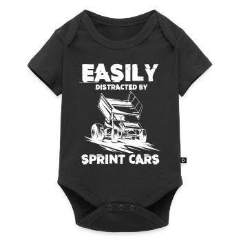 Sprint car races, sprint cars, dirt track races - Baby Premium short-sleeve bodysuit - black - Front