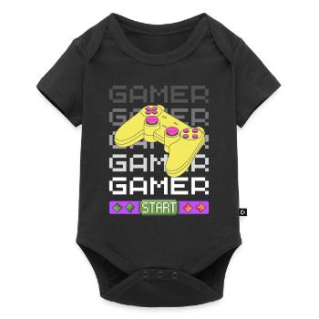 Gamer times Five with 80's vibe - Baby Premium short-sleeve bodysuit - black - Front