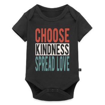 Choose kindness, spread love - Baby Premium short-sleeve bodysuit - black - Front
