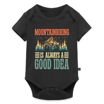 Mountain biking is always a good idea - Baby Premium short-sleeve bodysuit - black - Front