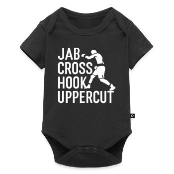 Jab Cross Hook Uppercut Combat Sports Boxer Punch - Baby Premium short-sleeve bodysuit - black - Front