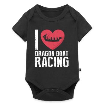 Dragon Boat Crew and Dragon Boat Riding - Baby Premium short-sleeve bodysuit - black - Front