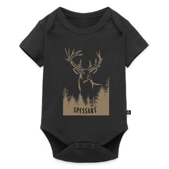 Spessart Hirsch - Baby Premium Kurzarmbody - Schwarz - Vorne