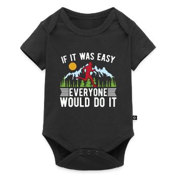 Trail Running If It Was Easy Everyone Marathoner - Baby Premium Kurzarmbody - Schwarz - Vorne