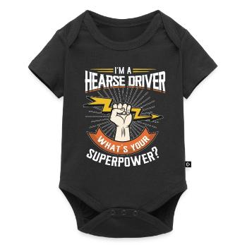 I am a hearse driver, what is your Supe - Baby Premium short-sleeve bodysuit - black - Front