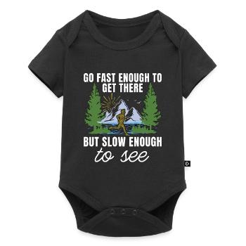Trail Running Allez assez vite pour Trail Race Randonnée - Body à manches courtes Premium Bébé - noir - Devant