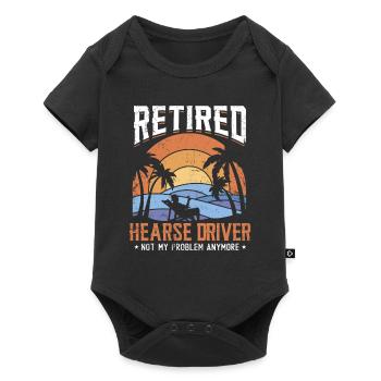 Retired hearse driver - Baby Premium short-sleeve bodysuit - black - Front