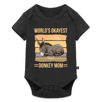 World Okayest Donkey Mom - Body à manches courtes Premium Bébé - noir - Devant