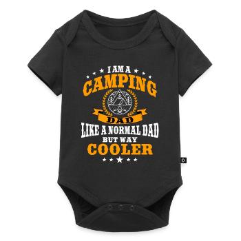 Fun camping daddy for men - Baby Premium short-sleeve bodysuit - black - Front