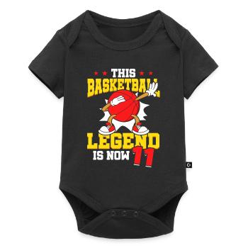 Diese Basketball-legende Ist Jetzt 11 Sports Kid - Baby Premium Kurzarmbody - Schwarz - Vorne