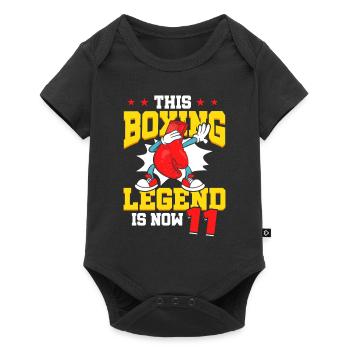 Diese Box-legende Ist Jetzt 11 Sport Kind 11 - Baby Premium Kurzarmbody - Schwarz - Vorne