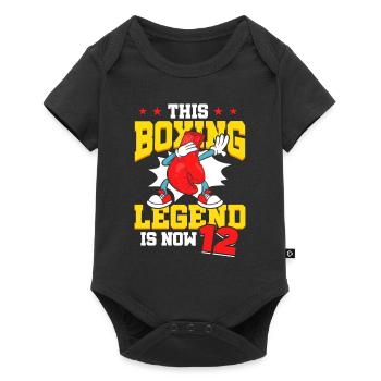 Diese Boxlegende Ist Jetzt 12 Sports Kid 12. - Baby Premium Kurzarmbody - Schwarz - Vorne