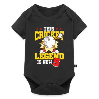 This cricket legend is now 5 Sport Kid 5. - Baby Premium short-sleeve bodysuit - black - Front