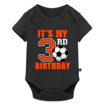 Football Player 3rd Birthday Football Sports Coach - Baby Premium short-sleeve bodysuit - black - Front