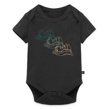 Rafting White Water Boating Retro Gift - Baby Premium short-sleeve bodysuit - black - Front