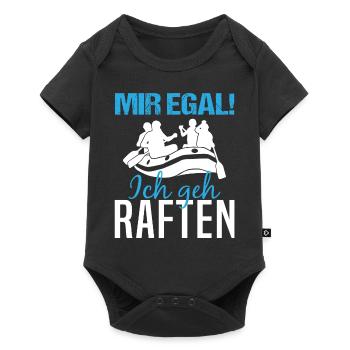 Rafting Spruch Wildwasserbootfahren Geschenk - Baby Premium Kurzarmbody - Schwarz - Vorne