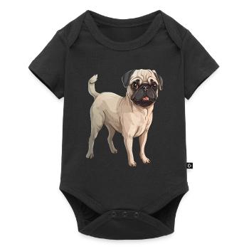 Boxer Chien mignon - Body à manches courtes Premium Bébé - noir - Devant