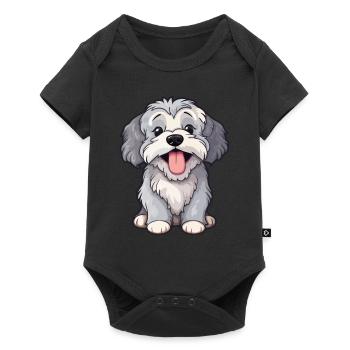 Petit chien câlin - Body à manches courtes Premium Bébé - noir - Devant