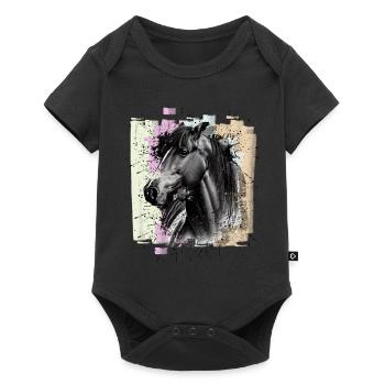 Cheval - Body à manches courtes Premium Bébé - noir - Devant