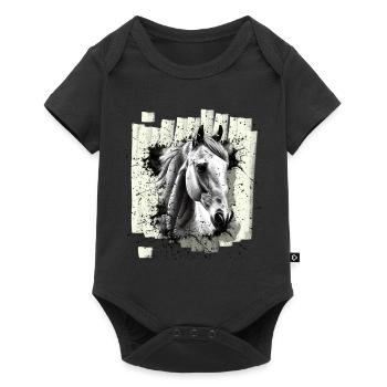 Cheval - Body à manches courtes Premium Bébé - noir - Devant