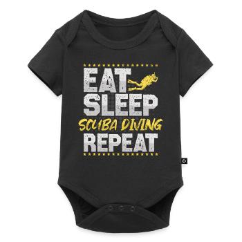 Diving Eat Sleep Repeat Snorkeling Hobby Diving - Baby Premium short-sleeve bodysuit - black - Front