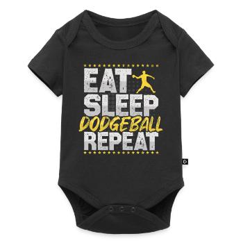 Völkerball Eat Sleep Repeat Dodgeball Völkerball - Baby Premium short-sleeve bodysuit - black - Front
