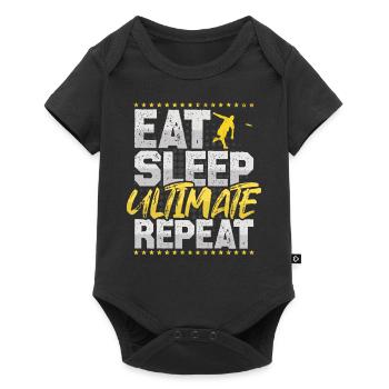 Ultimate Eat Sleep Repeat Frisbee Hobby Ultimate - Baby Premium short-sleeve bodysuit - black - Front