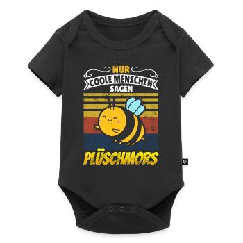 Plüschmors plattdeutsch Hummeln Geschenkidee cool - Baby Premium Kurzarmbody - Schwarz - Vorne