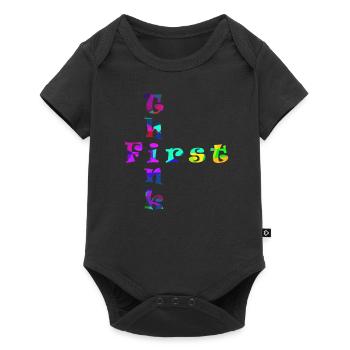Think First - Baby Premium short-sleeve bodysuit - black - Front