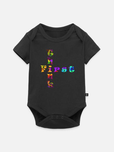 Pensez d’abord - Body à manches courtes Premium Bébé - noir