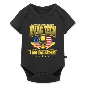 American Hvac Tech Usa Flag - Baby Premium short-sleeve bodysuit - black - Front