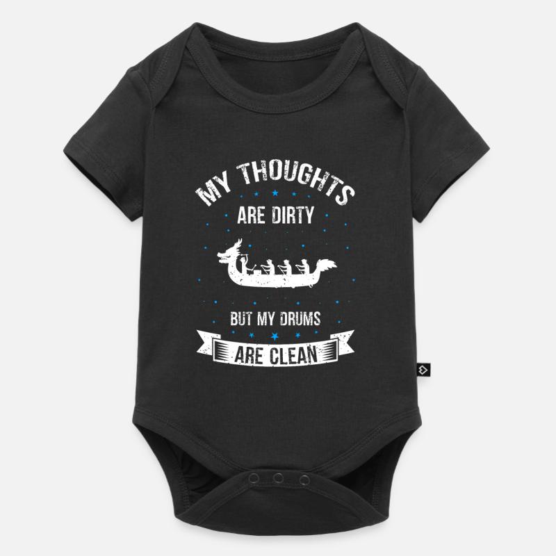 Drachenboot und Drachenboot Crew - Baby Premium Kurzarmbody - Schwarz