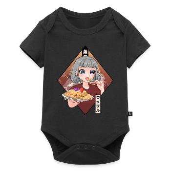 Anime Girl Japanese Food Waffle Pancake Lover - Body à manches courtes Premium Bébé - noir - Devant