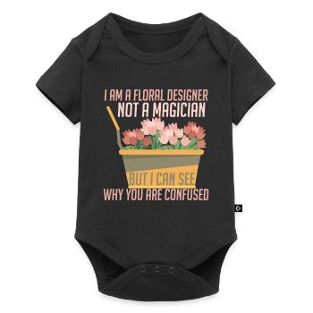 I'm a floral designer not a magician - Baby Premium short-sleeve bodysuit - black - Front