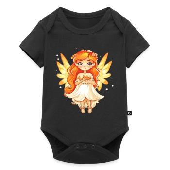 Fée Ange Magique Anges Ailes Enchanteresses - Body à manches courtes Premium Bébé - noir - Devant