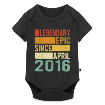 Birthday April 2016 Legendary Epic - Baby Premium short-sleeve bodysuit - black - Front