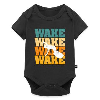 Retro Wakeboard Vintage Wake Boarding Sports nautiques - Body à manches courtes Premium Bébé - noir - Devant