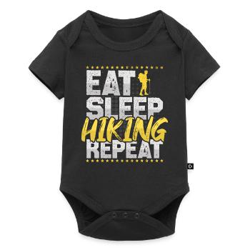Hiking Eat Sleep Repeat Mountaineering Hobby Hiking - Baby Premium short-sleeve bodysuit - black - Front