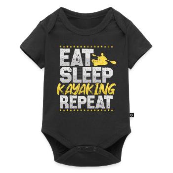 Kayaking Eat Sleep Repeat Paddle Boat Kayak - Baby Premium short-sleeve bodysuit - black - Front