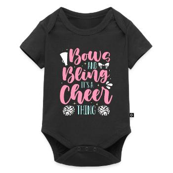 Cheerleading Bows And Bling It's A Cheer Cheering - Baby Premium short-sleeve bodysuit - black - Front