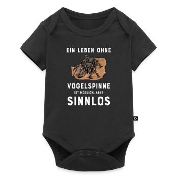 Vogelspinne I Tarantula Terrarium Motiv für - Baby Premium Kurzarmbody - Schwarz - Vorne